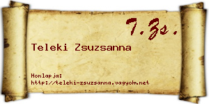 Teleki Zsuzsanna névjegykártya